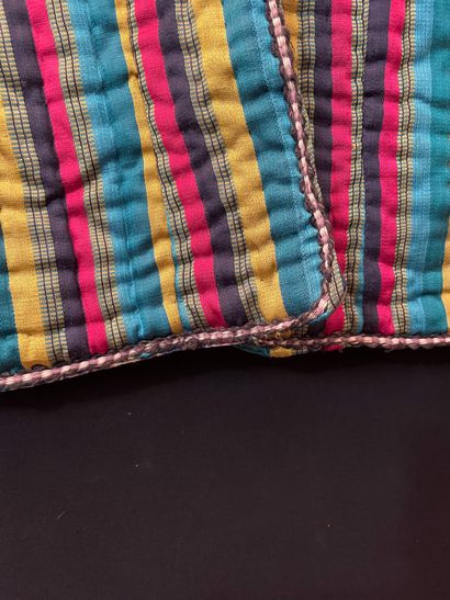 Caftan, Turkey, silk satin striped in a lively...