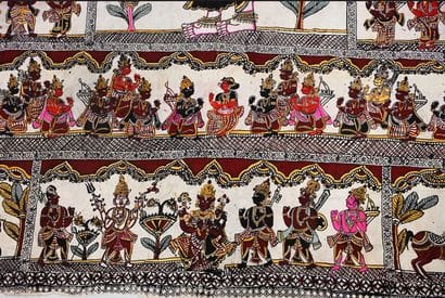 Hanging panel, in kalamkari, South India,...
