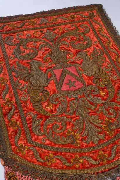 Ecu in embroidery, probably Spain, second...