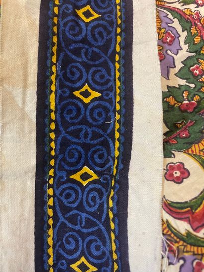 Metrages of printed canvas borders, late...