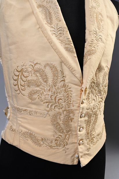 Embroidered vest, circa 1840-1850, shawl...