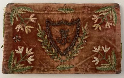 Embroidered bellows pouch, early nineteenth...