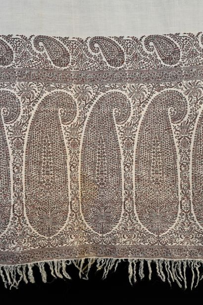 Long cashmere shawl, Restoration period,...