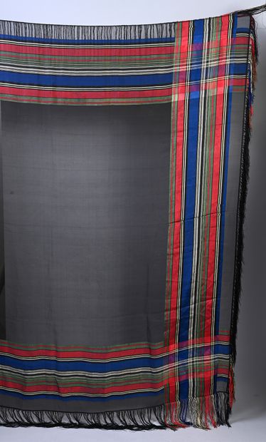 Grenadine shawl, Second Empire period, shaped...