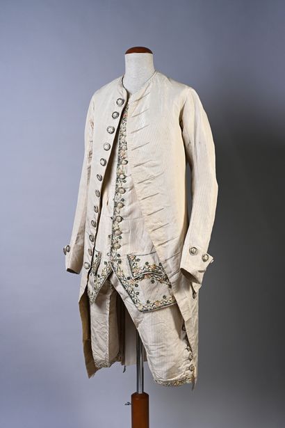 French suit complete, circa 1770, suit, vest...