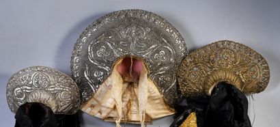 Set of three traditional headdresses, Germany...