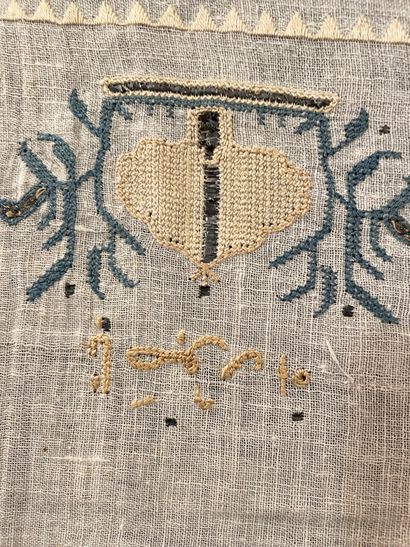 Meeting of six embroidered towels, Turkey,...