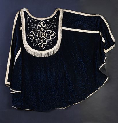 Embroidered cape, circa 1920-1930, midnight...