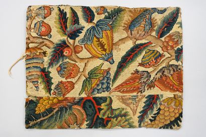 Rare bag in tapestry in the small point,...