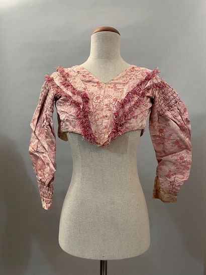 Meeting of elements of dresses in silks,...