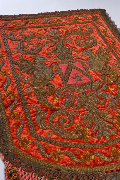 Ecu in embroidery, probably Spain, second...