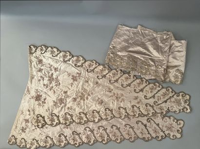 Parts of an embroidered ball gown, circa...