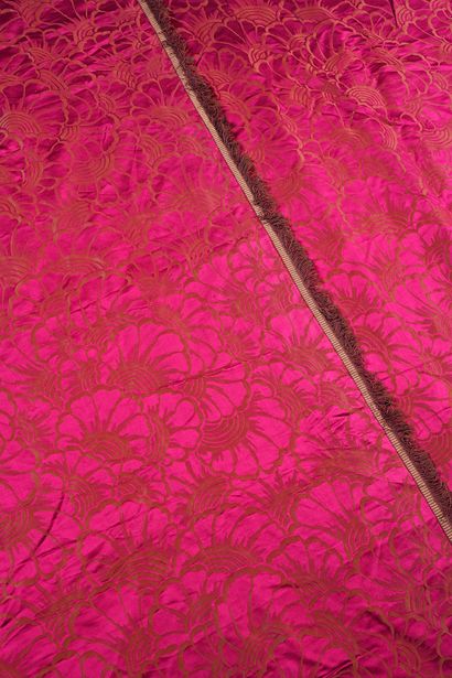 Two pairs of curtains, circa 1925, lampas...