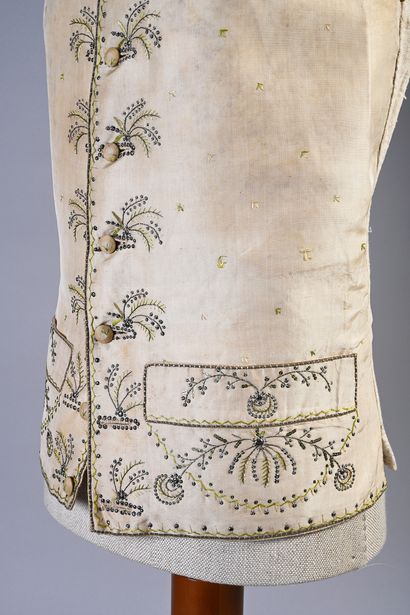 Embroidered vest, late eighteenth century,...
