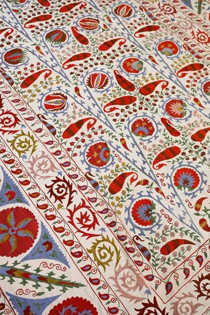 Hanging in embroidery suzani, Uzbekistan,...