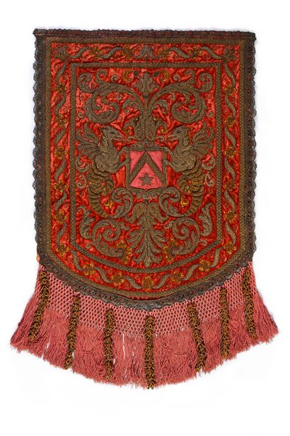 Ecu in embroidery, probably Spain, second...