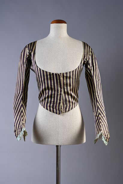 Caraco or dress bodice, late eighteenth century,...