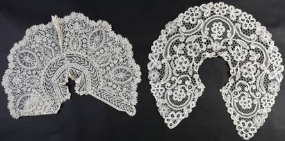 Quatre cols et deux manchettes en duchesse,...