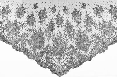 Châle de crinoline en losange, Chantilly,...
