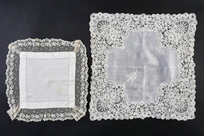 Mouchoir à encadrement, Duchesse de Bruxelles,...
