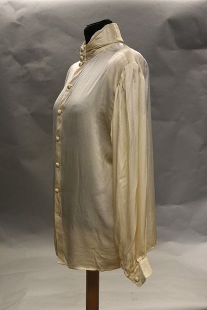 NINA RICCI, ivory silk blouse, Few stains,...