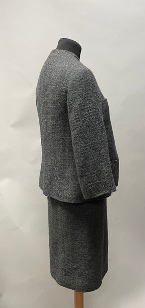 PIERRE BALMAIN HAUTE COUTURE, gray tweed...