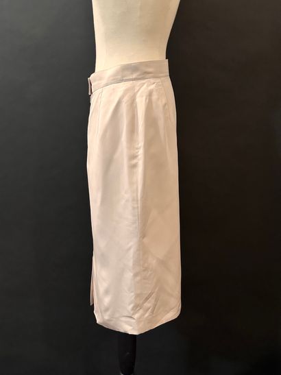 LOUIS FERAUD, Beige cotton skirt suit. Good...