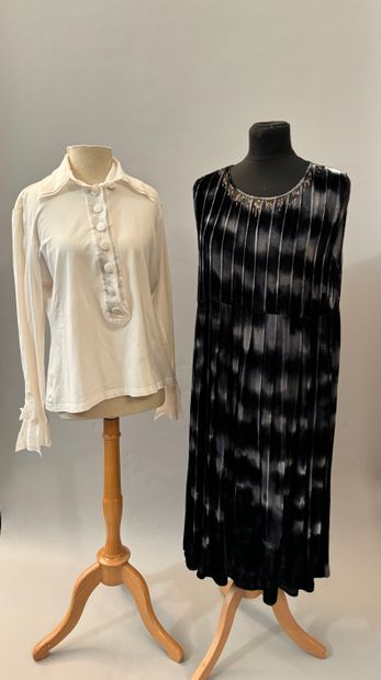 ARMAND VENTILO, black and gray viscose and...