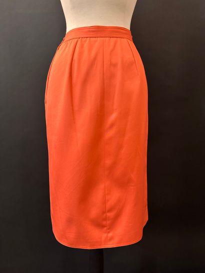 VALENTINO, linen top and red cotton skirt....