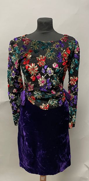GUY LAROCHE HAUTE COUTURE, velvet and cloqué...