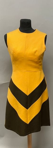 JACQUES HEIM HAUTE COUTURE circa 1965, yellow...