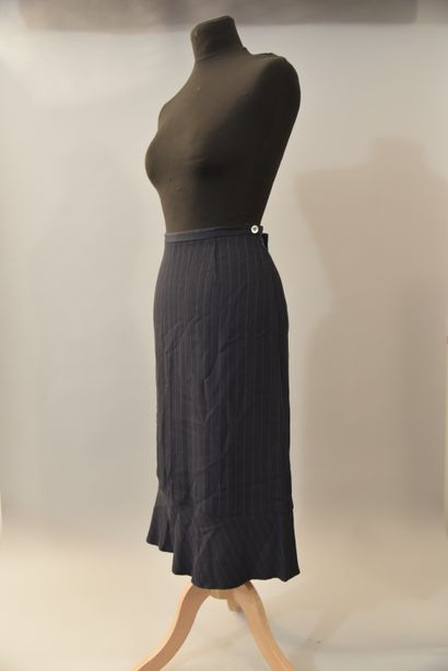 GERARD DAREL, navy blue acetate and viscose...