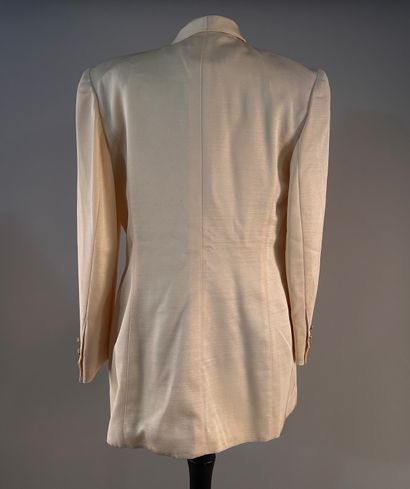 LOUIS FERAUD, Beige cotton skirt suit. Good...