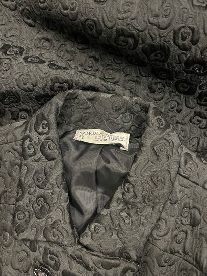 VALENTINO, black cotton dress embroidered...