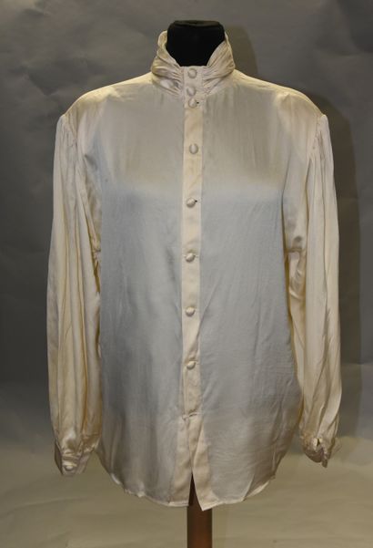 NINA RICCI, ivory silk blouse, Few stains,...