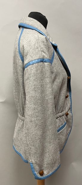 COURREGES PARIS, jacket in grey wool with...