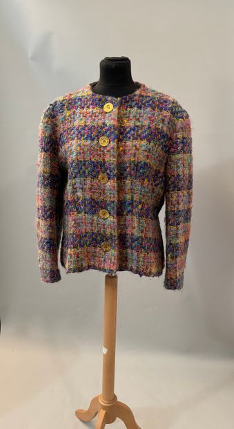 MANUSCRIT PARIS, multicolored tweed jacket....