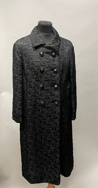 VALENTINO, black cotton dress embroidered...