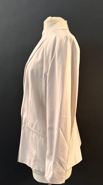 LOUIS FERAUD, Beige cotton skirt suit. Good...