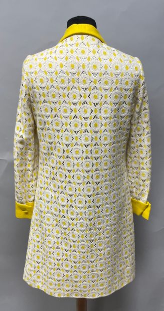 L'EMPEREUR 1970, White and yellow guipure...