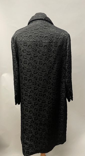 VALENTINO, black cotton dress embroidered...