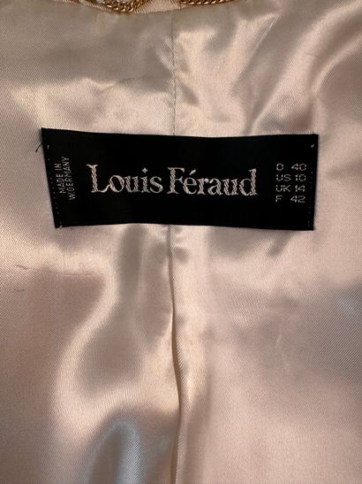 LOUIS FERAUD, Beige cotton skirt suit. Good...