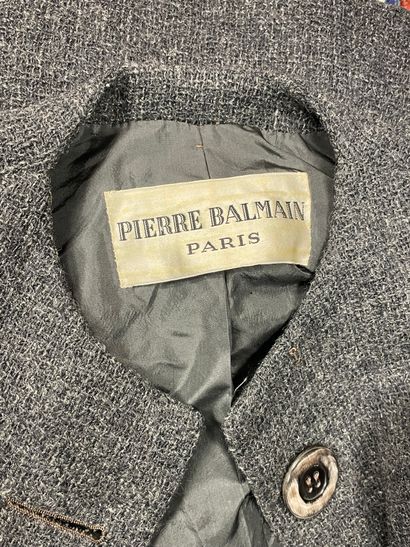 PIERRE BALMAIN HAUTE COUTURE, gray tweed...