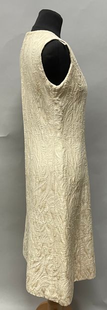 ANONYMOUS circa 1965, cotton cloqué dress,...