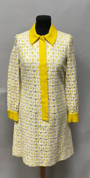 L'EMPEREUR 1970, White and yellow guipure...