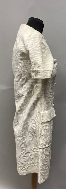 Attributed to CHANEL, dress in cloqué of...