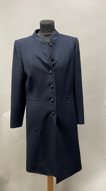 PHILIPPE VENET HAUTE COUTURE, navy blue wool...