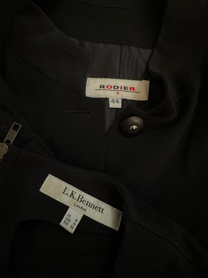 LK BENNETT LONDON, black cotton dress with...