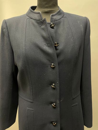 PHILIPPE VENET HAUTE COUTURE, navy blue wool...