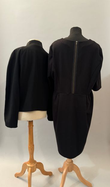 LK BENNETT LONDON, black cotton dress with...